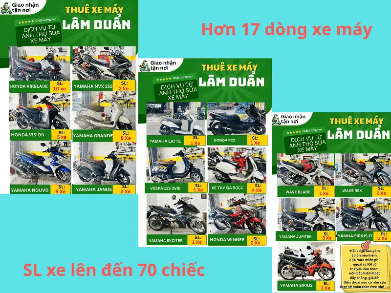 Những Dòng Xe Đang Có Tại LÂM DUẨN