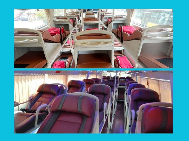 XE GIƯỜNG NẰM VỚI NHIỀU HÀNG GHẾ RỘNG RÃI THOẢI MÁI, TIẾT KIỆM CHI PHÍ