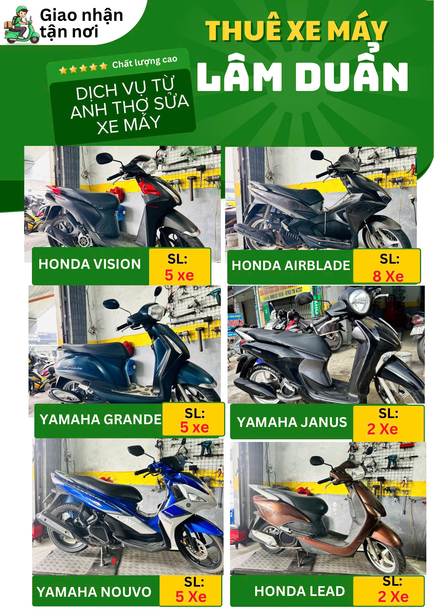 DỊCH VỤ THUÊ XE MÁY LÂU ĐỜI NHẤT Ở CAM LÂM