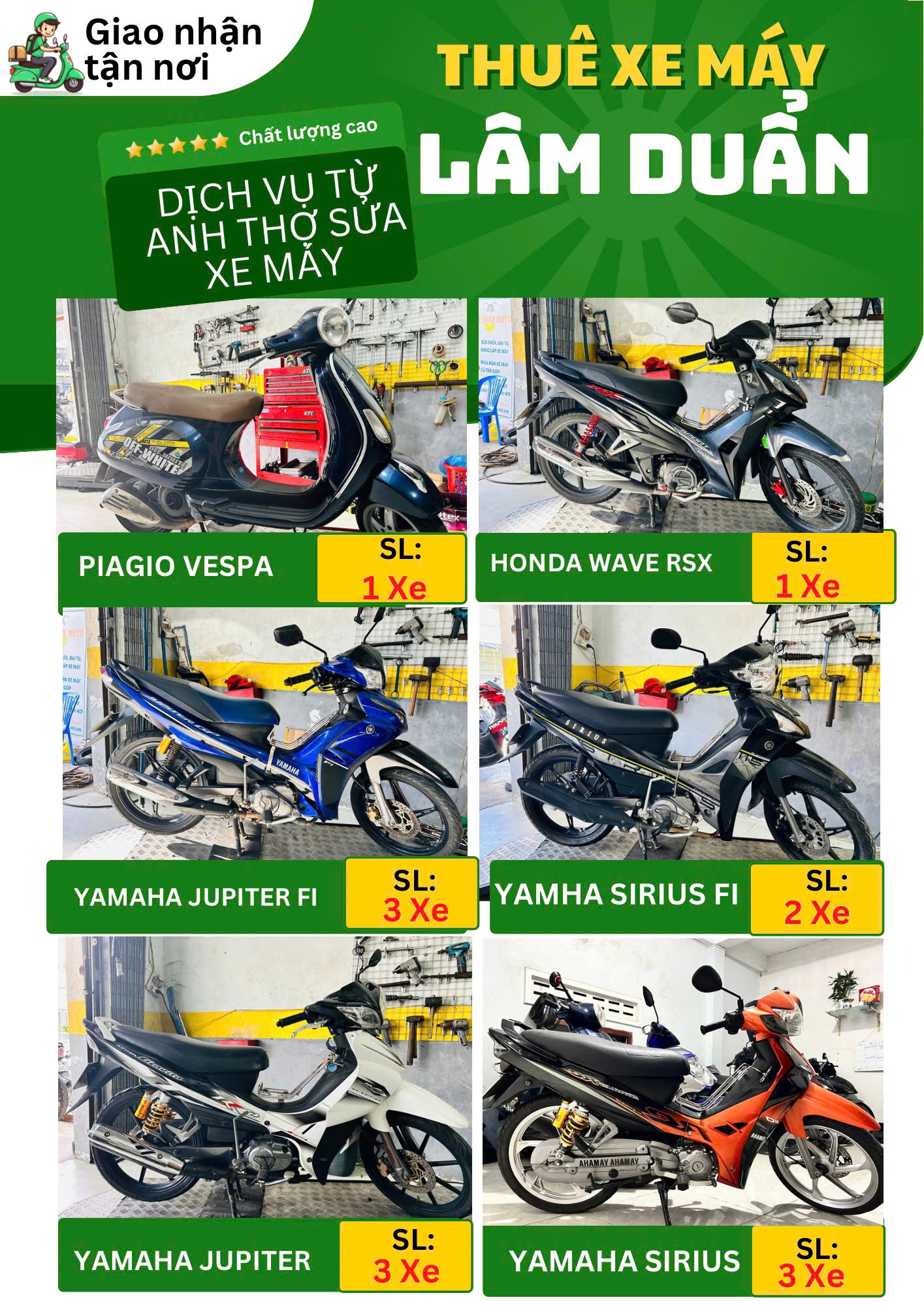 DỊCH VỤ THUÊ XE MÁY LÂU ĐỜI NHẤT Ở CAM LÂM